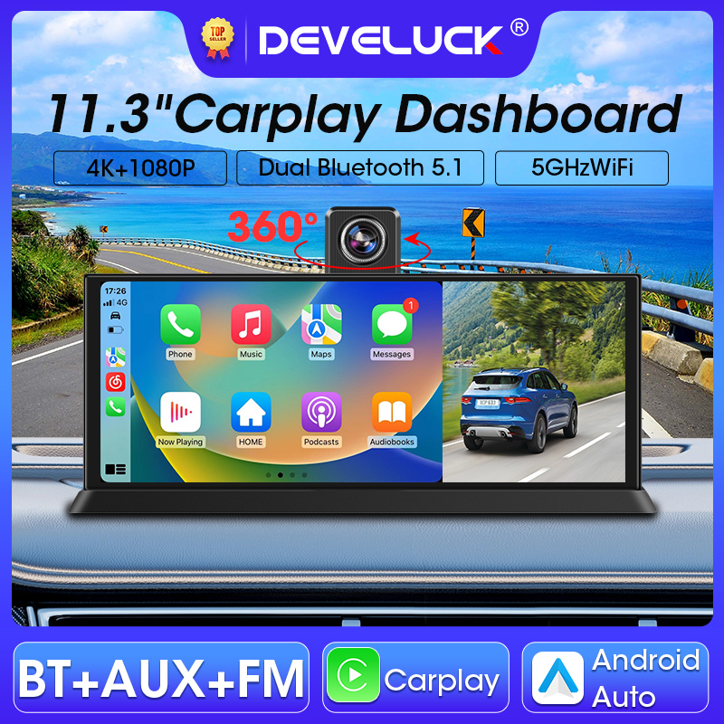 Dual Dash Cam With Gps Wifi - 11,3 