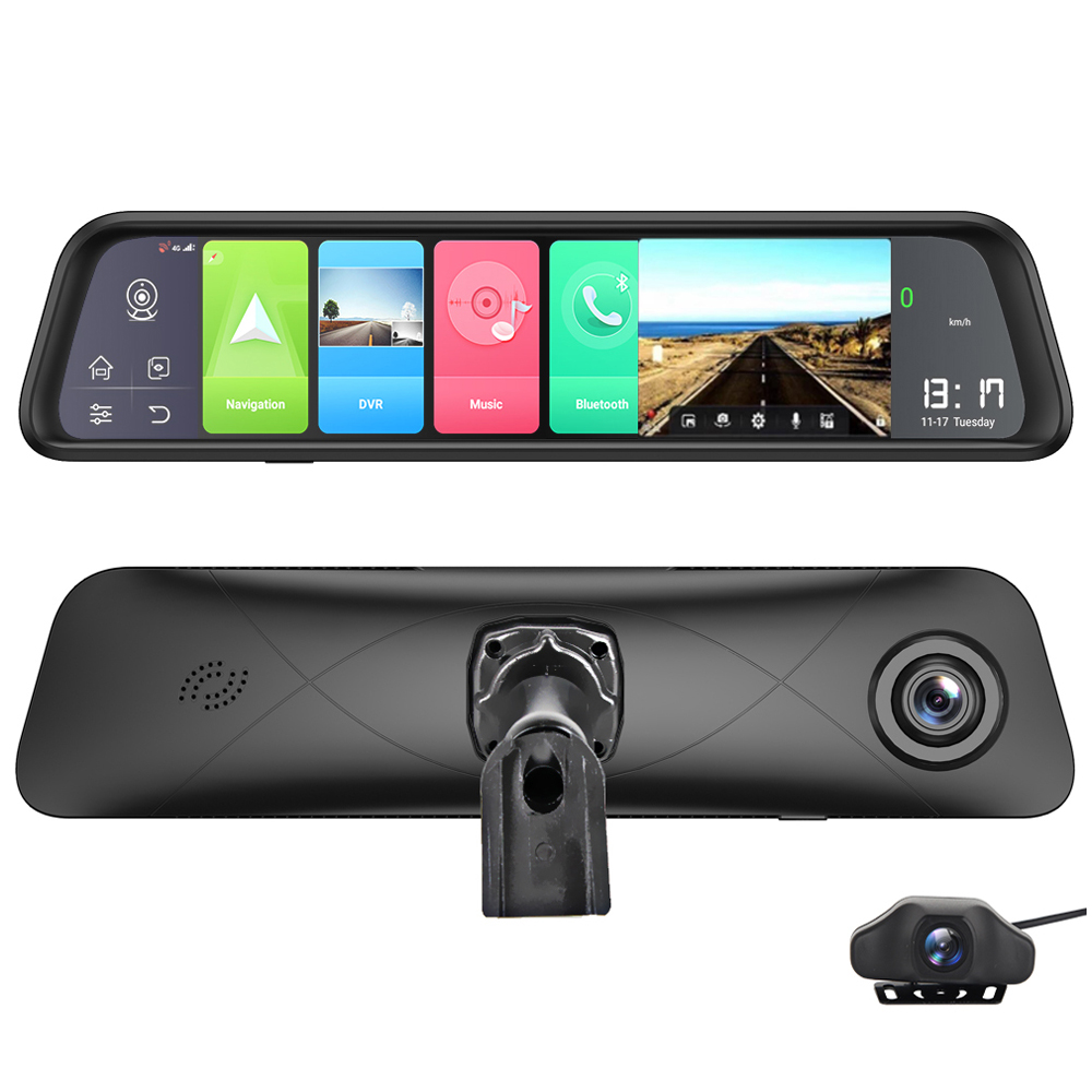 Dash Cam Rear View Mirror 12 Inch - Cámara de salpicadero Dvr para coche,