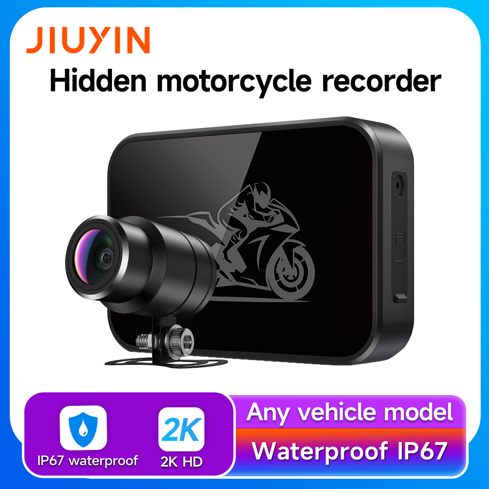 Dash Cam 2K Dual Lens - Cámara de Acción JIUYIN para Motocicleta,