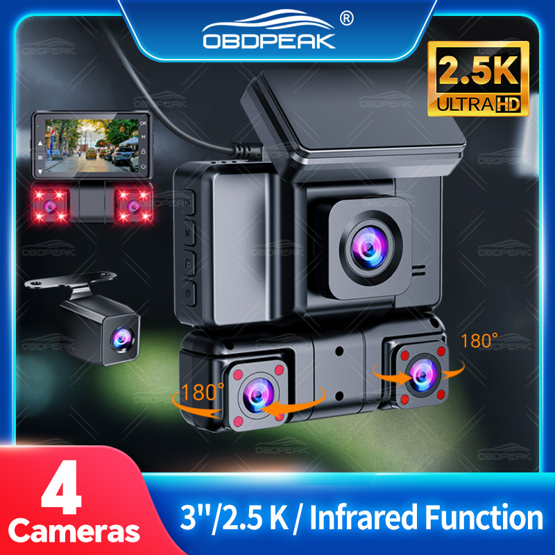 Dash Cam Night Vision Infrared - Cámara para Coche OBDPEAK UHD 1440P