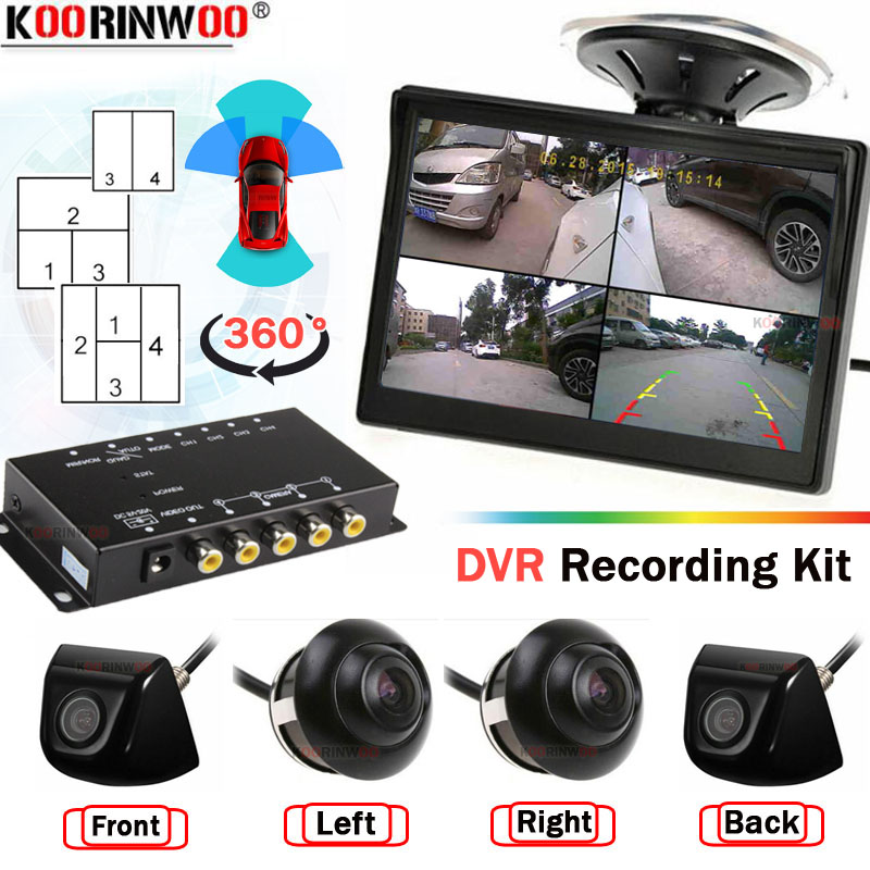 Dash Cam Mirror Backup Camera - Koorinwoo-Monitor inteligente DVR para coche, grabación