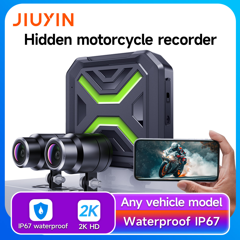 Dash Cam 2K Dual Lens - Cámara de Acción Dual para Motocicleta