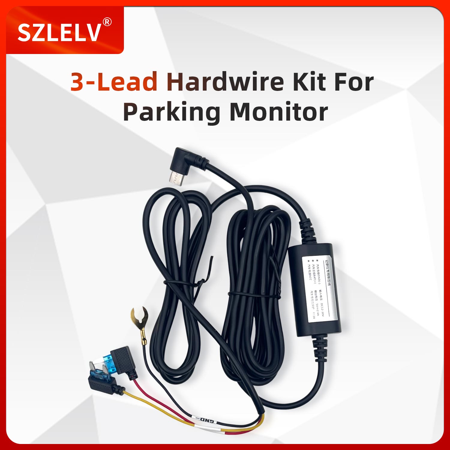 Dash Cam With Parking Monitor - Kit de Cableado Tipo C de