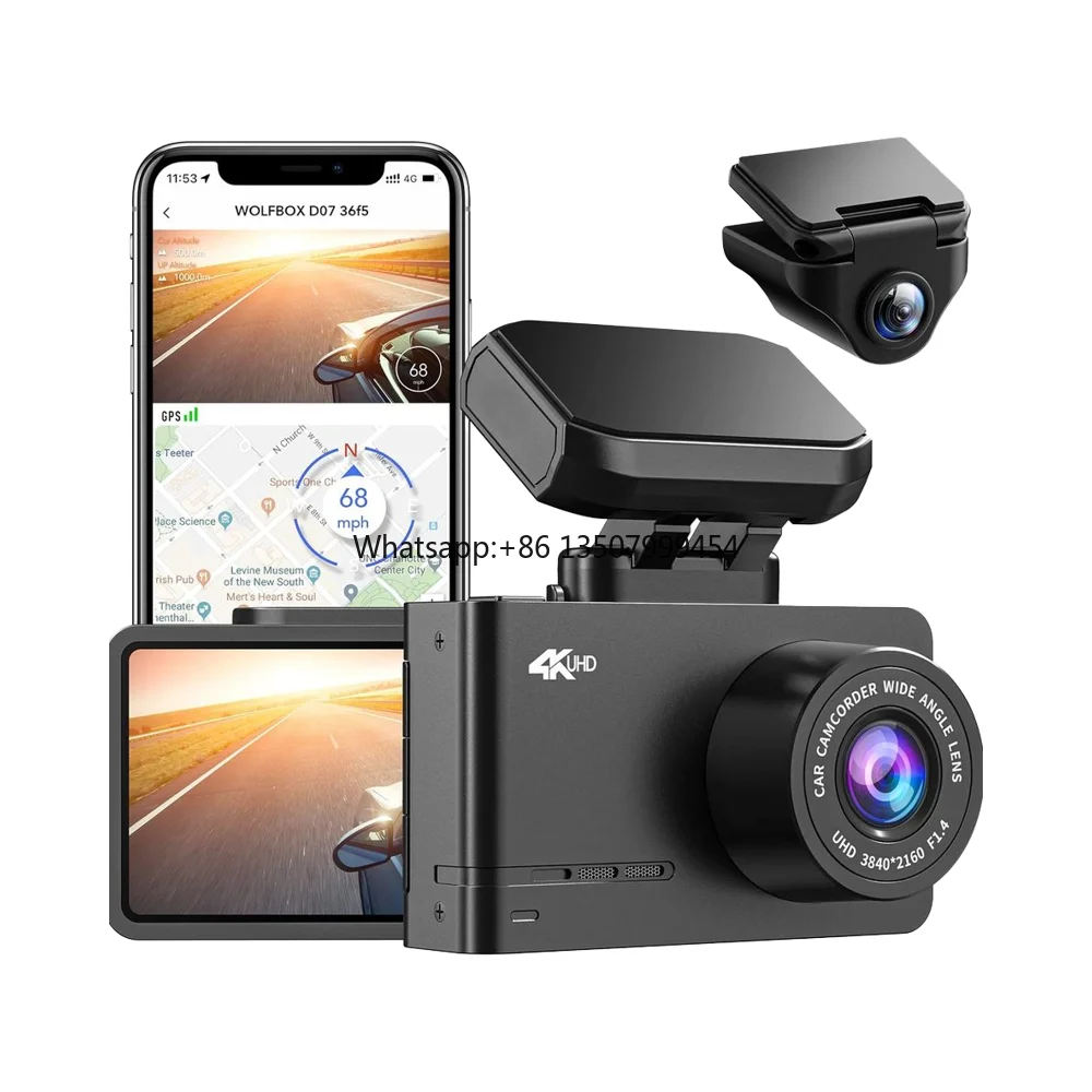 Dual Dash Cam With Gps Wifi - Wolfbox Dealer D07 - Cámara de