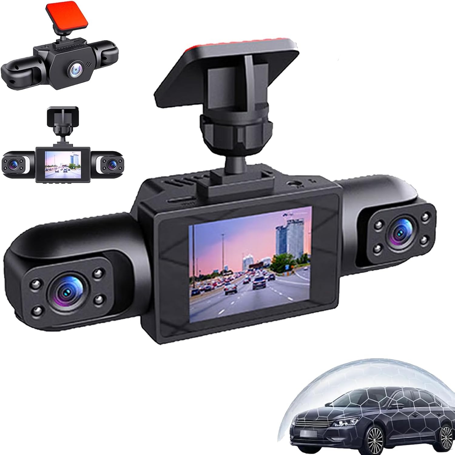 Dash Cam 360 Degree Panoramic - Cámara de Coche Panorámica de 360