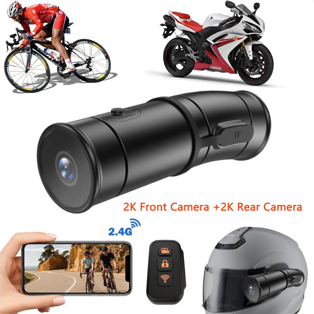 Dash Cam 2K Dual Lens - Cámara para Casco Full HD 2K