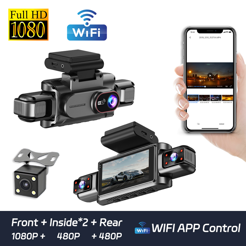 Dash Cam Night Vision Infrared - Cámara para Coche de 4 Canales