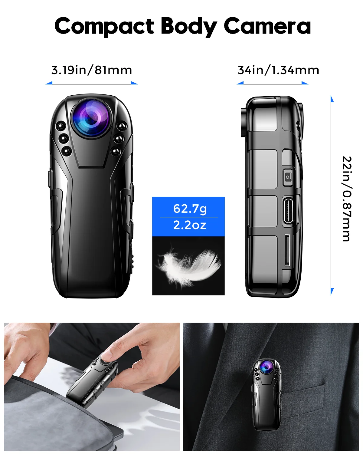 Boblov L02 1080P Cámara Mini c - Dash Cam Night Vision Infrared reseña y precio