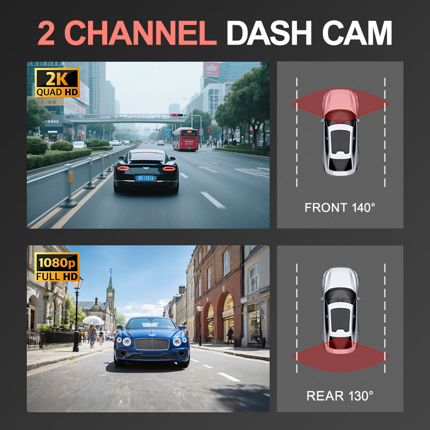 3,16 pulgadas IPS WIFI UHD 2K  - Dash Cam 2K Dual Lens reseña y precio