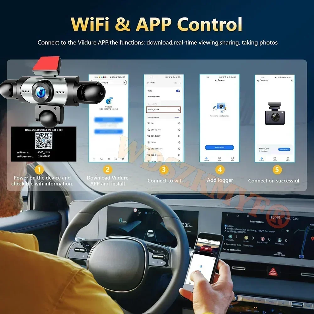 Nueva cámara para coche de 5 l - Dash Cam Mirror Backup Camera reseña y precio