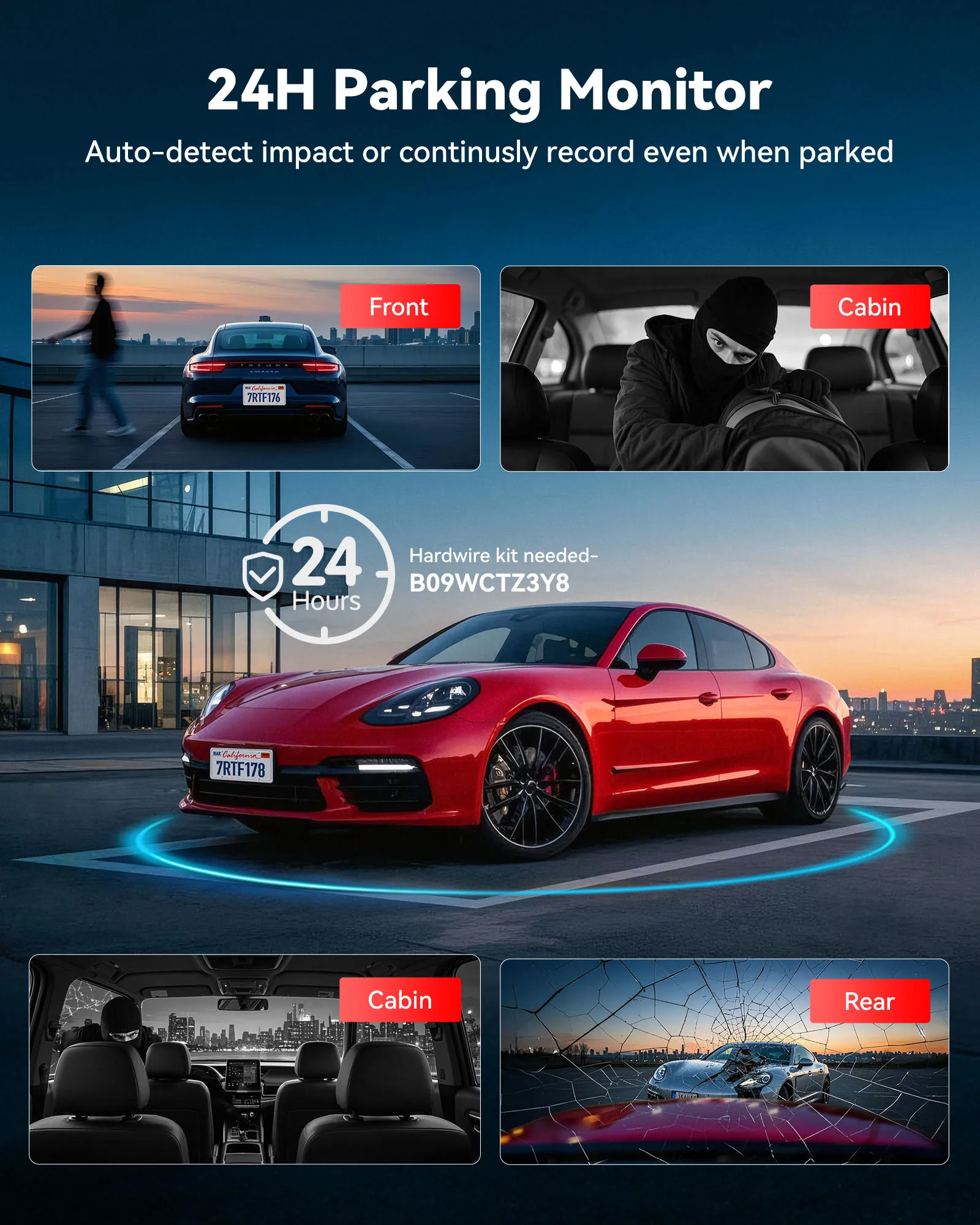 Distribuidor de la cámara para - Dash Cam With Parking Monitor reseña y precio