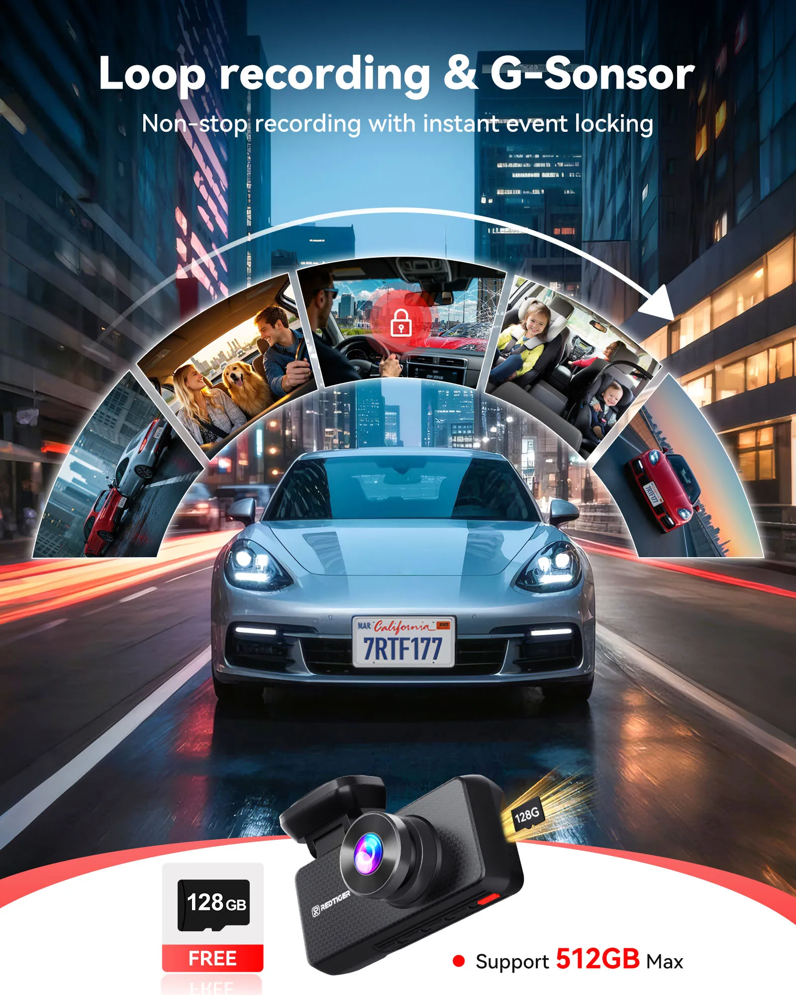Distribuidor de la cámara para - Dash Cam With Parking Monitor reseña y precio