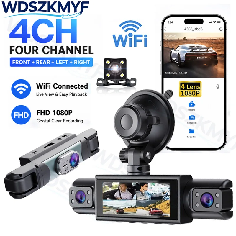 Cámara de visión trasera WiFi  - Dash Cam 3 Channel 1080P reseña y precio