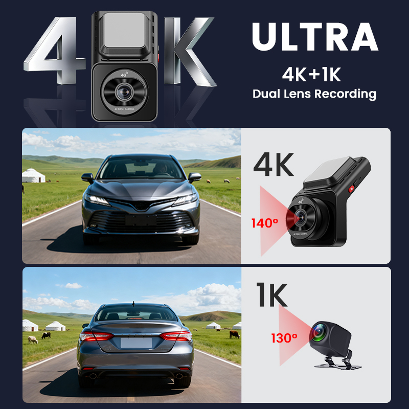 Cámara de salpicadero 4K 4G de - Dash Cam Rear View Mirror 12 Inch reseña y precio