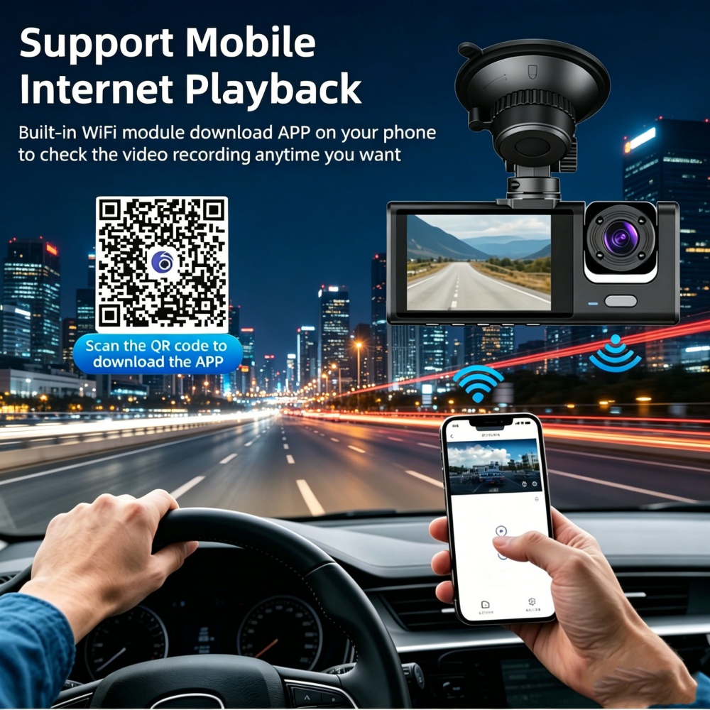 Cámara para Auto 1080P Full HD - Dash Cam 3 Channel 1080P reseña y precio