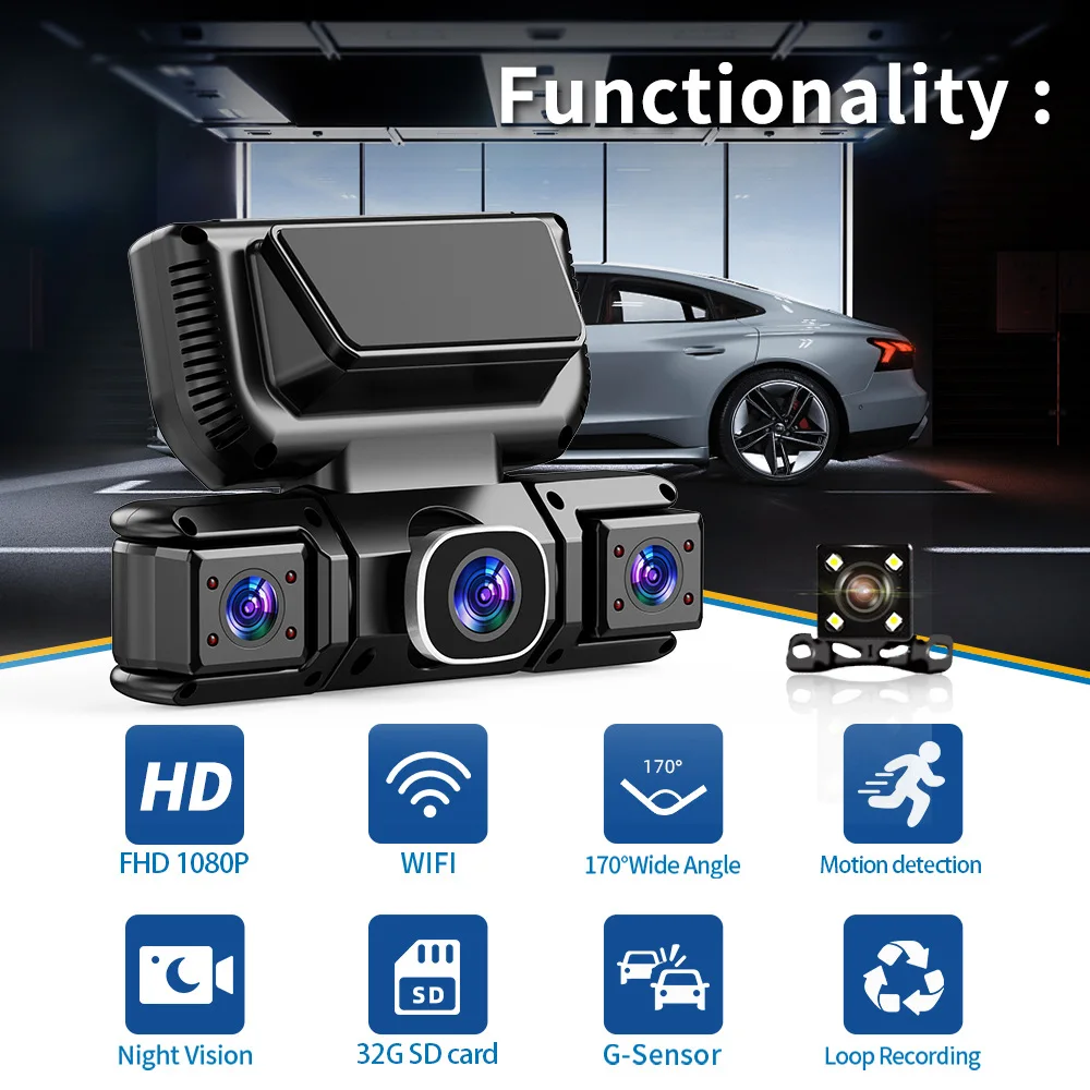 4 cámaras 360 grados coche DVR - Dash Cam 360 Degree Panoramic reseña y precio