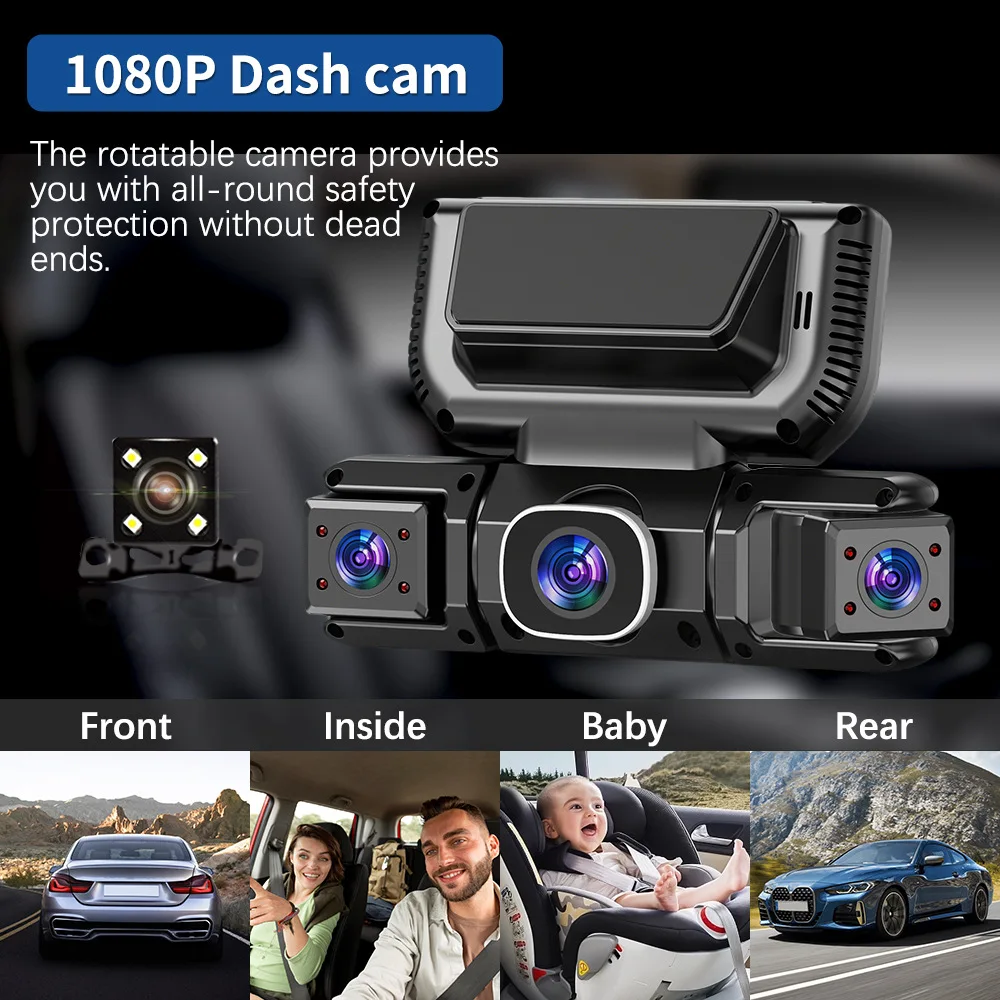 4 cámaras 360 grados coche DVR - Dash Cam 360 Degree Panoramic reseña y precio