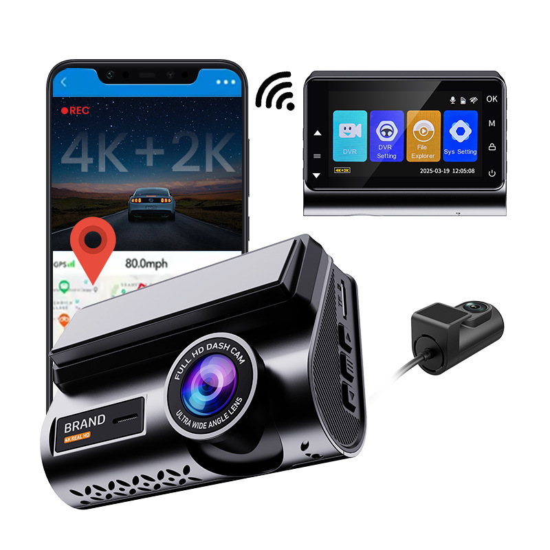 Cámara de salpicadero 4K Dvr W - Dash Cam 2K Dual Lens reseña y precio