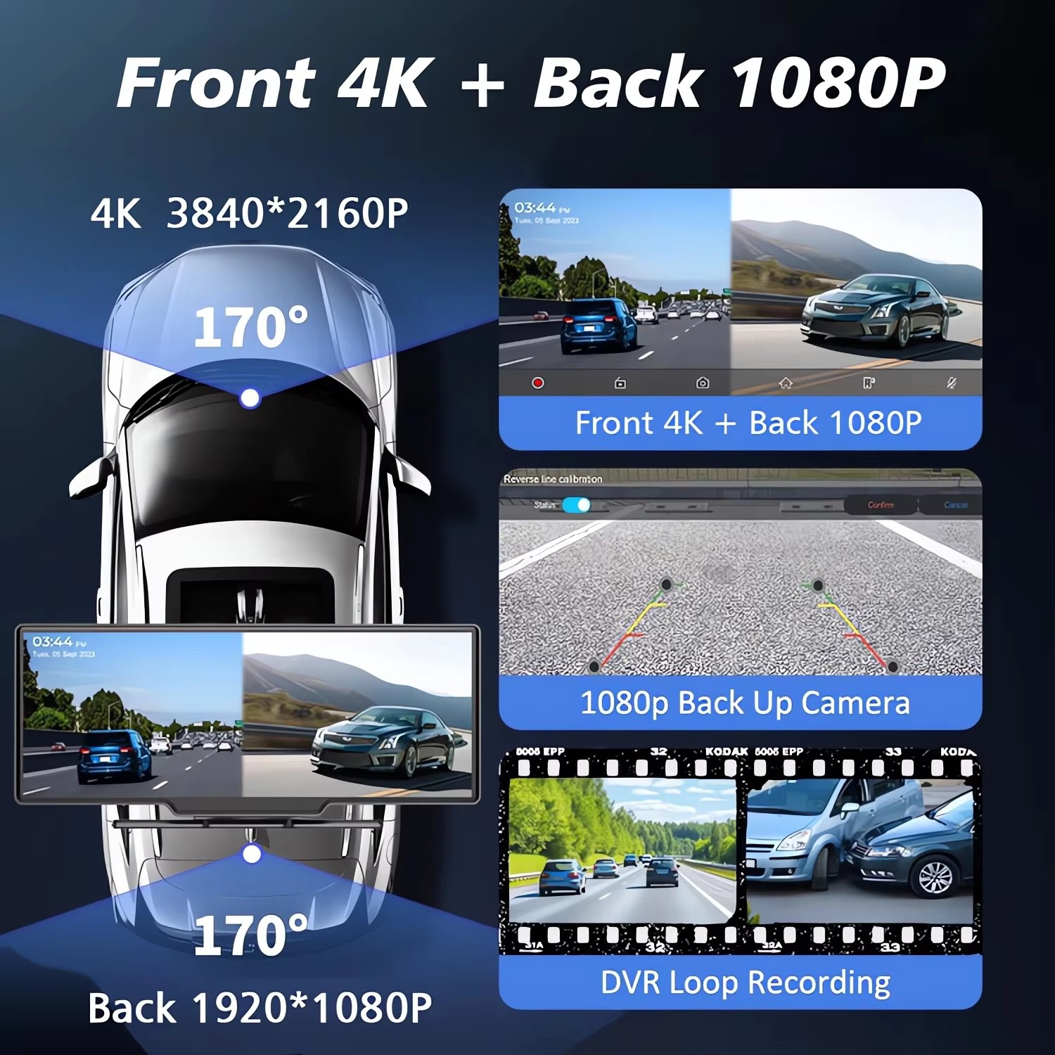Cámara para Auto 4K 2160P de 1 - Dash Cam 4K Sony Starvis reseña y precio