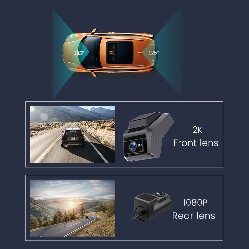 Dashcam de 3 pulgadas 2K 4G co - Dash Cam 2K Dual Lens reseña y precio