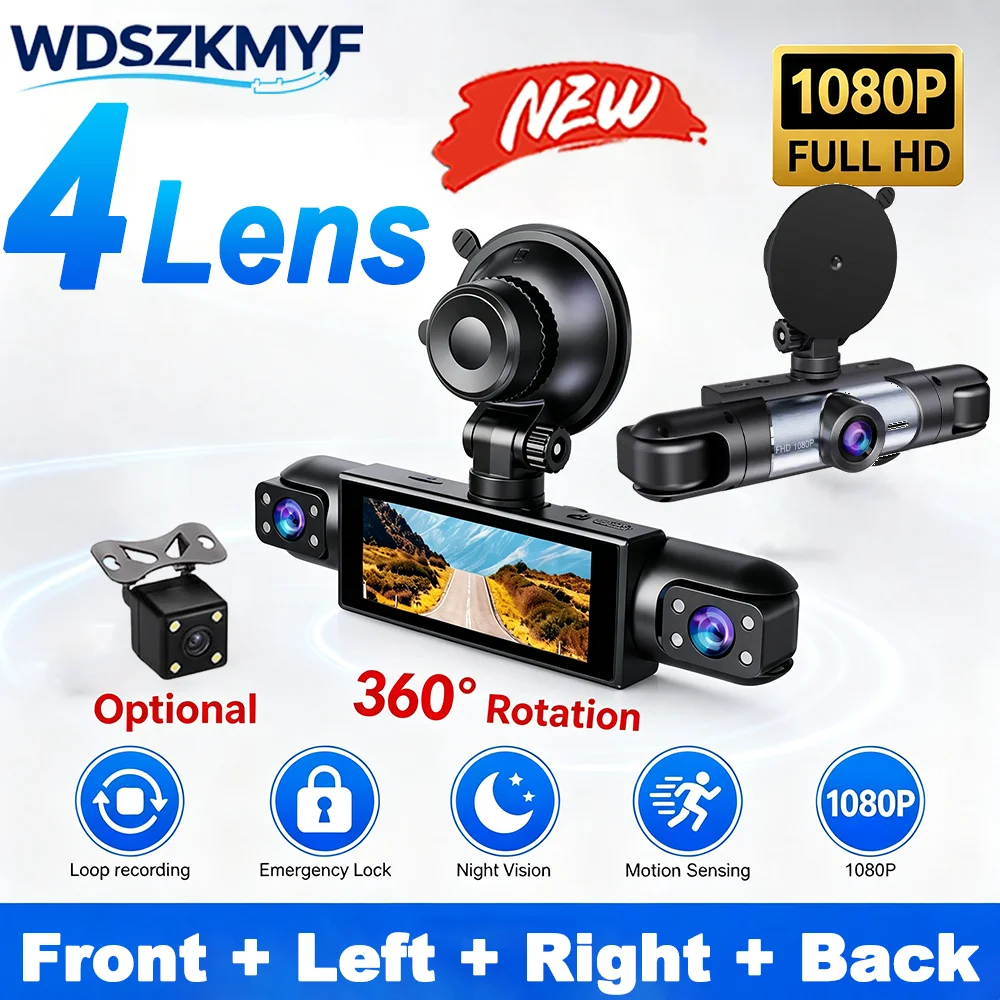 Cámara para Auto HD 1080P, 3/4 - Dash Cam 3 Channel 1080P reseña y precio
