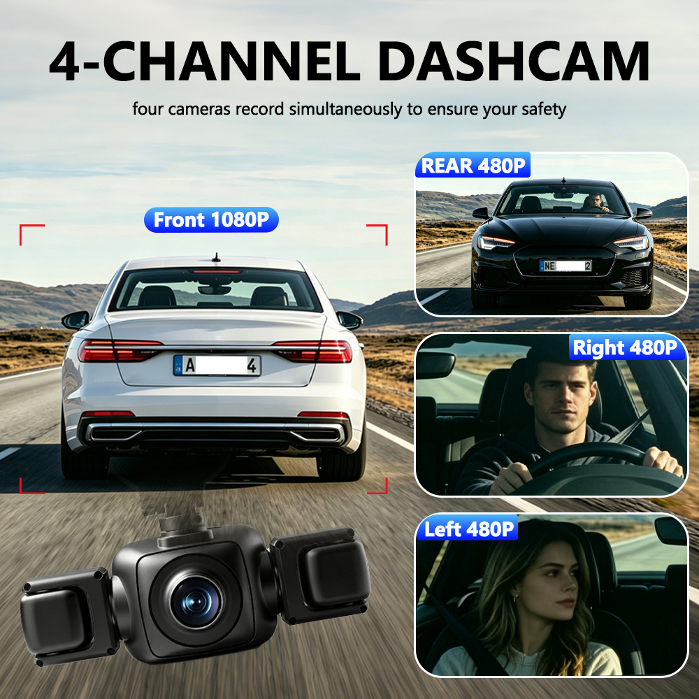 Cámara para salpicadero con 4  - Dash Cam Night Vision Infrared reseña y precio