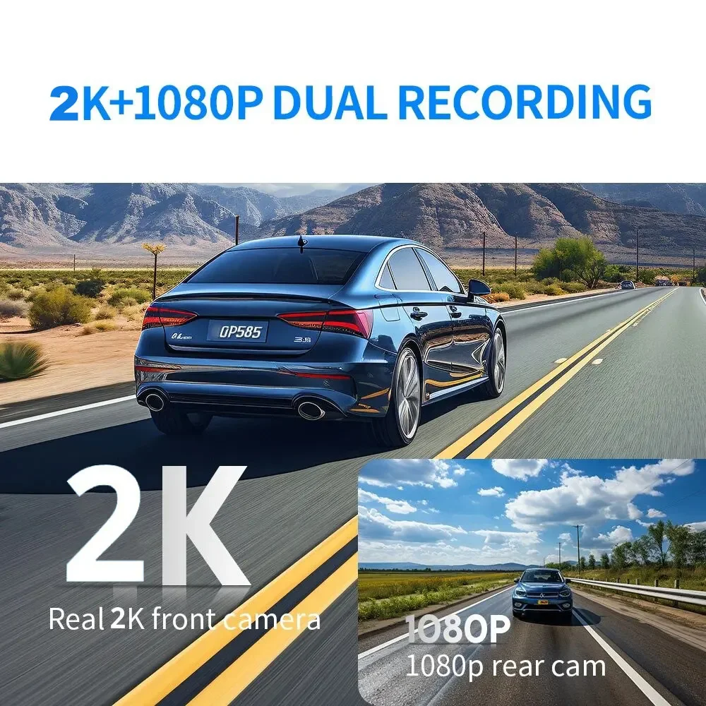Cámara de salpicadero de doble - Dash Cam 2K Dual Lens reseña y precio