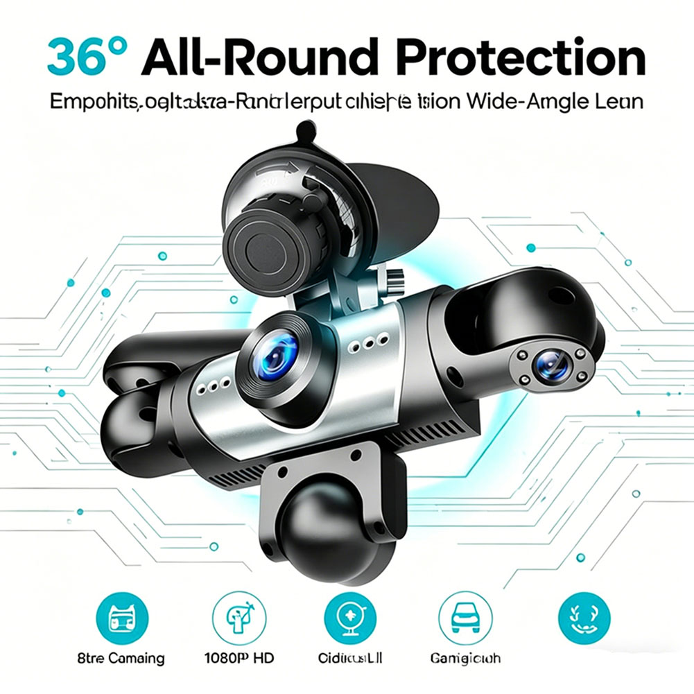 Cámara de Coche DVR de 5 Canal - Dash Cam 360 Degree Panoramic reseña y precio