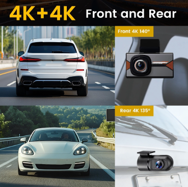 Cámara de salpicadero 4K para  - Dash Cam Front And Rear 4K reseña y precio