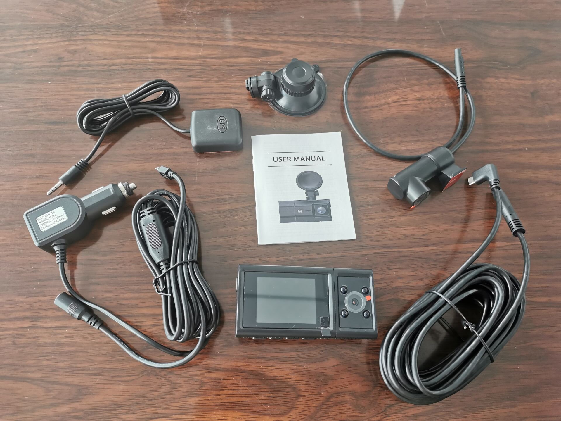 Cámara para Auto con GPS, Wifi - Dash Cam 2K Dual Lens reseña y precio