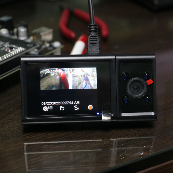 Cámara para Auto con GPS, Wifi - Dash Cam 2K Dual Lens reseña y precio