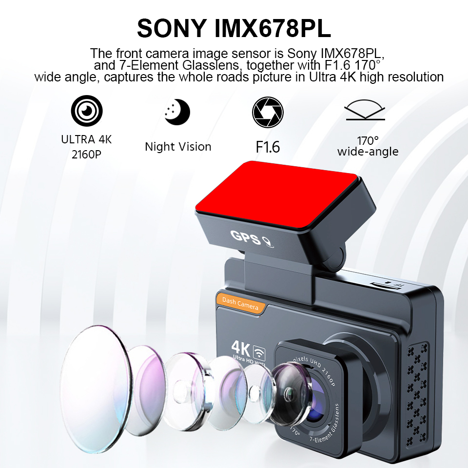E-ACE 3 pulgadas UHD 4K grabad - Dash Cam 4K Sony Starvis reseña y precio