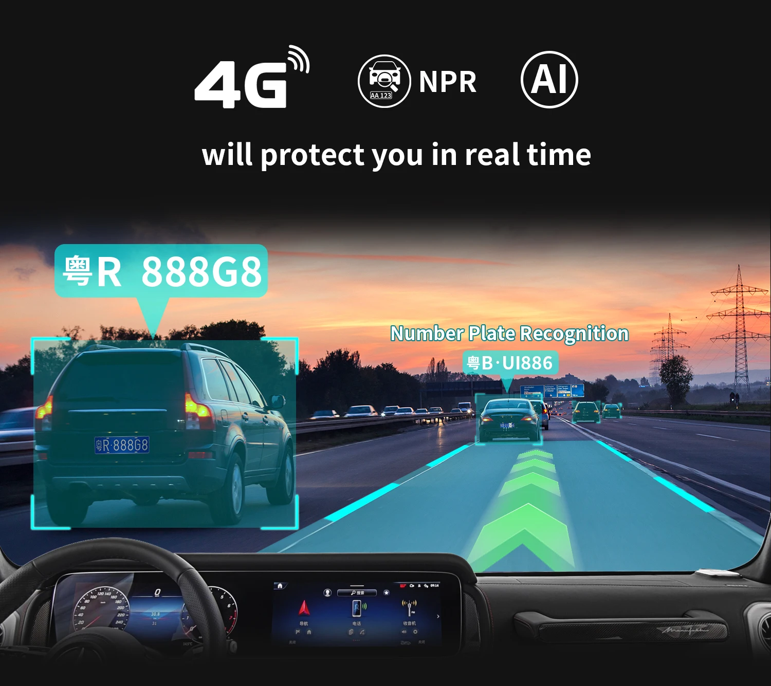 Cámara para Vehículo con Visió - Dash Cam Front And Rear 4K reseña y precio