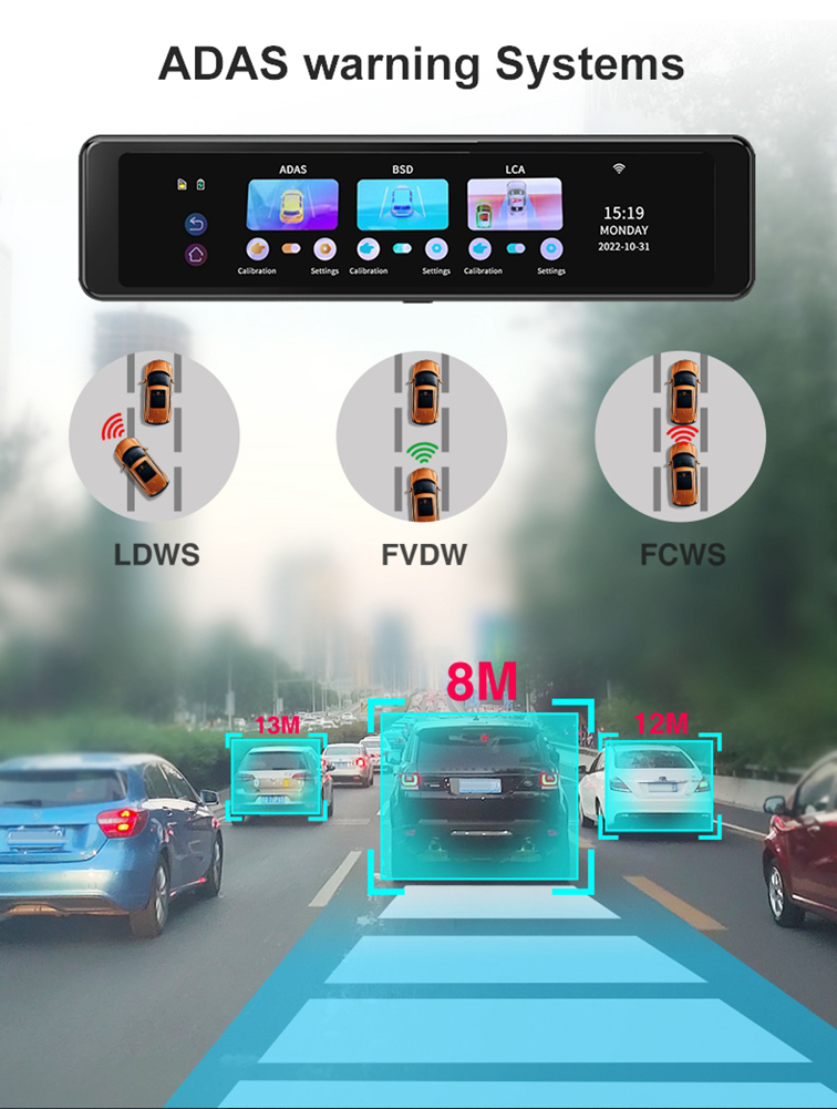 Cámara de Retroceso con Wifi 4 - Dash Cam Mirror Backup Camera reseña y precio