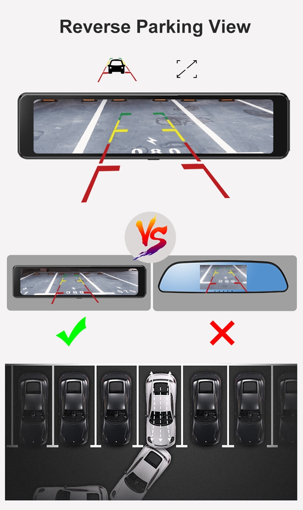 Cámara de Retroceso con Wifi 4 - Dash Cam Mirror Backup Camera reseña y precio