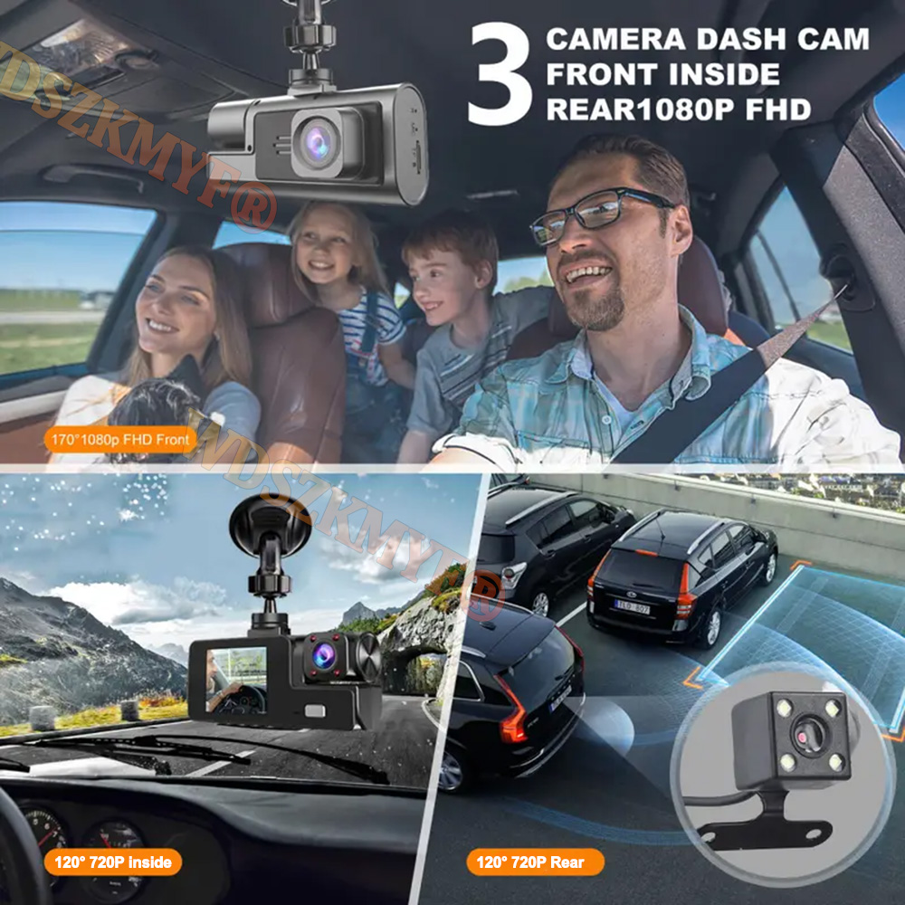 Nueva Cámara para Auto DVR WIF - Dash Cam 3 Channel 1080P reseña y precio