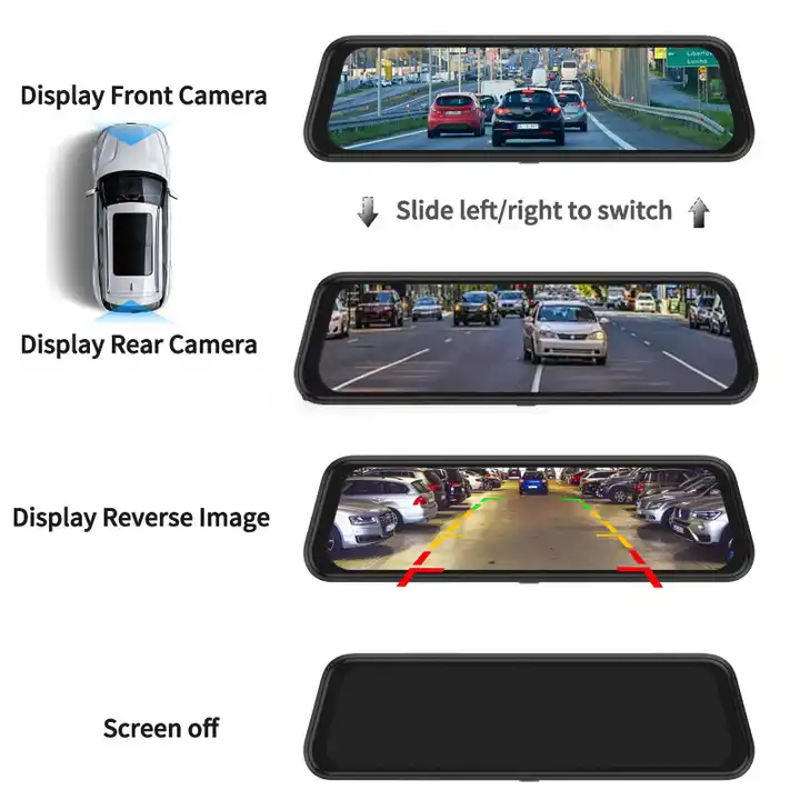 Cámara de Coche con Espejo Ret - Dash Cam Mirror Backup Camera reseña y precio