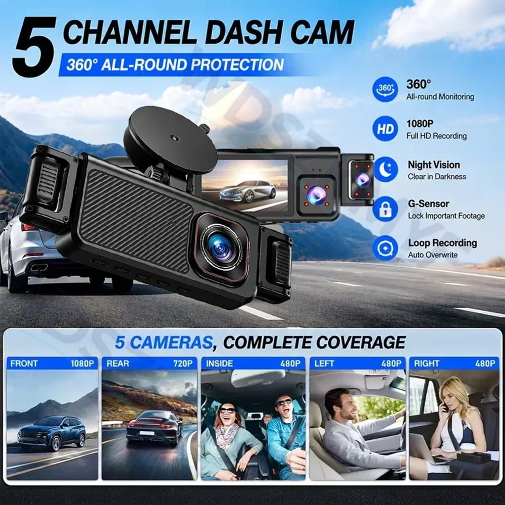 Nuevo 360 °   Cámara para coch - Dash Cam Mirror Backup Camera reseña y precio