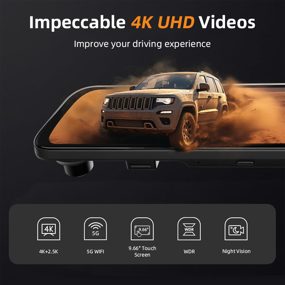 Espejo Retrovisor con Pantalla - Dash Cam 4K Sony Starvis reseña y precio