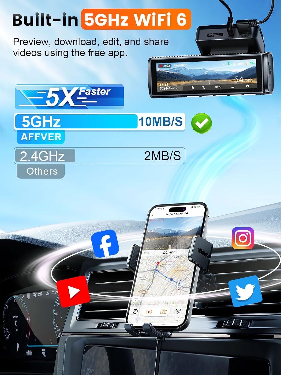 Cámara de salpicadero delanter - Dash Cam Front And Rear 4K reseña y precio
