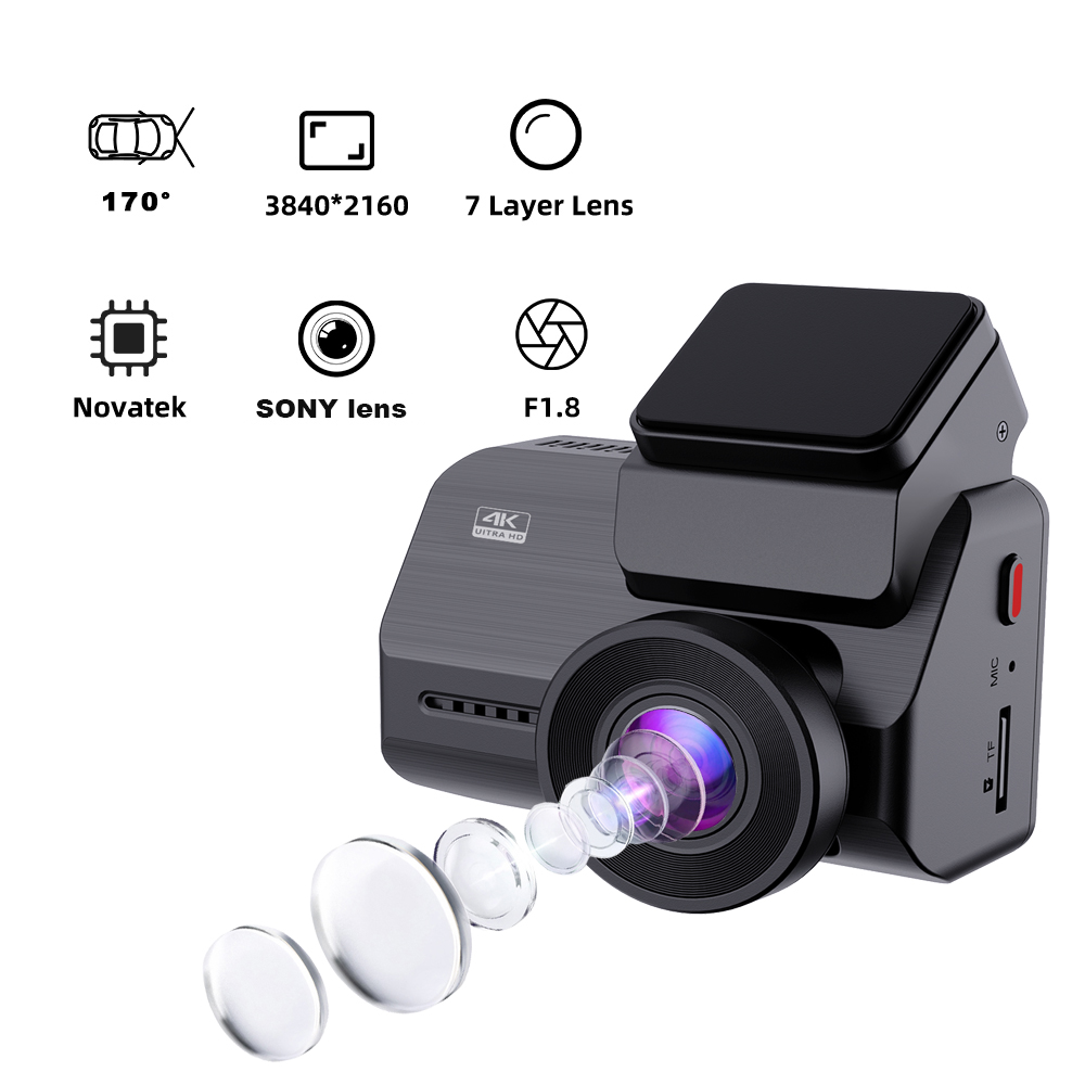 Cámara para Auto 4K de 2 Pulga - Dash Cam 2K Dual Lens reseña y precio