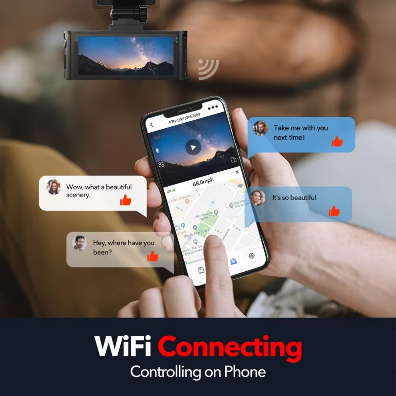 F7N WIFI GPS compatible con cá - Dual Dash Cam With Gps Wifi reseña y precio