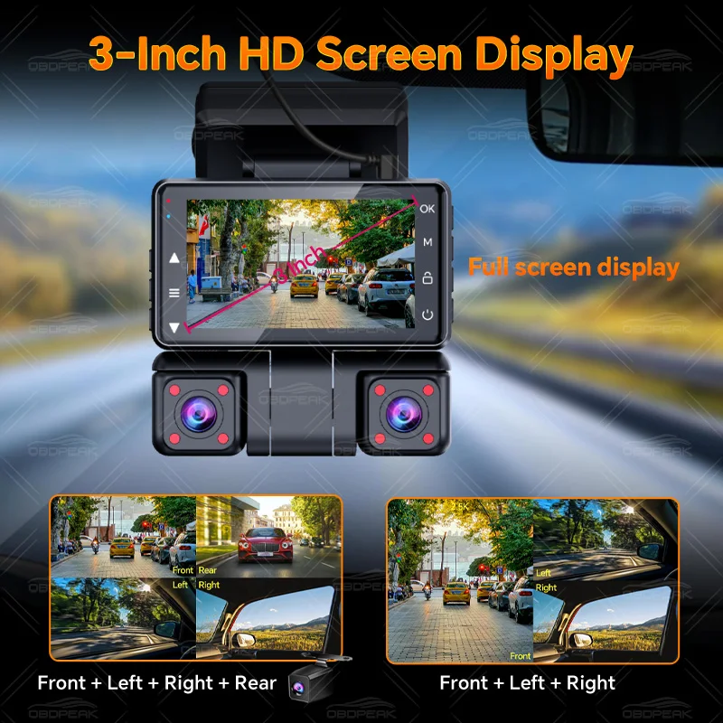 Cámara para Coche OBDPEAK UHD  - Dash Cam Night Vision Infrared reseña y precio