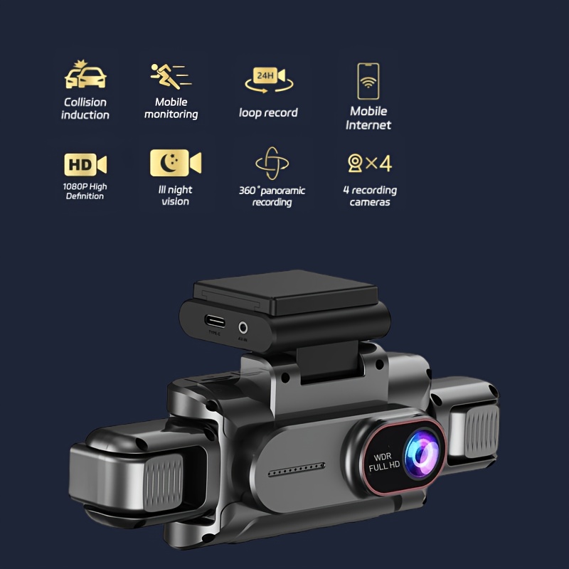 Cámara para Coche WiFi de 3-4  - Dash Cam 3 Channel 1080P reseña y precio