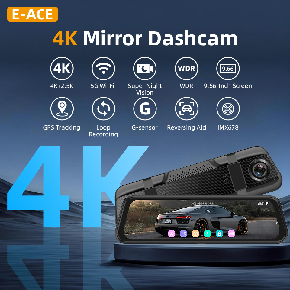 Cámara para Coche E-ACE 4K con - Dash Cam 4K Sony Starvis reseña y precio
