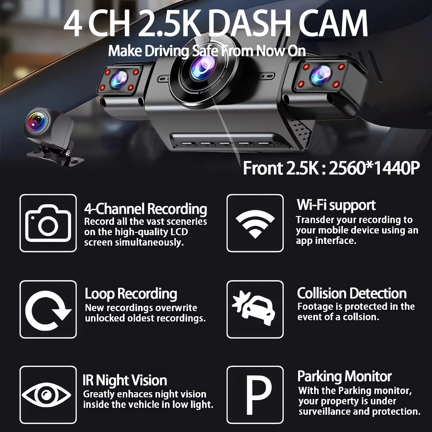 Cámara de salpicadero de 360 g - Dash Cam 360 Degree Panoramic reseña y precio