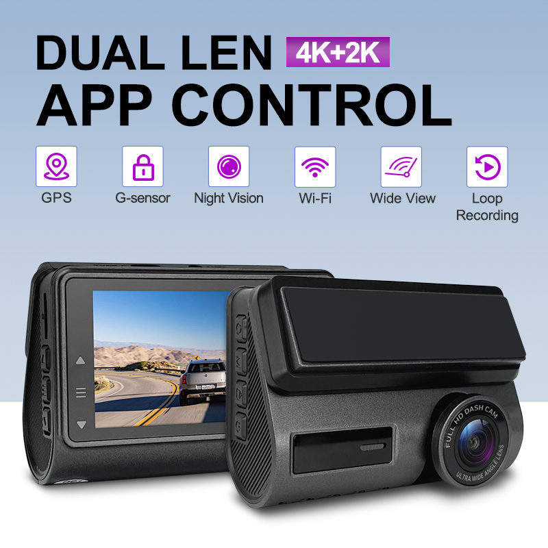 Cámara para Auto 4K 2K UHD WiF - Dash Cam 2K Dual Lens reseña y precio