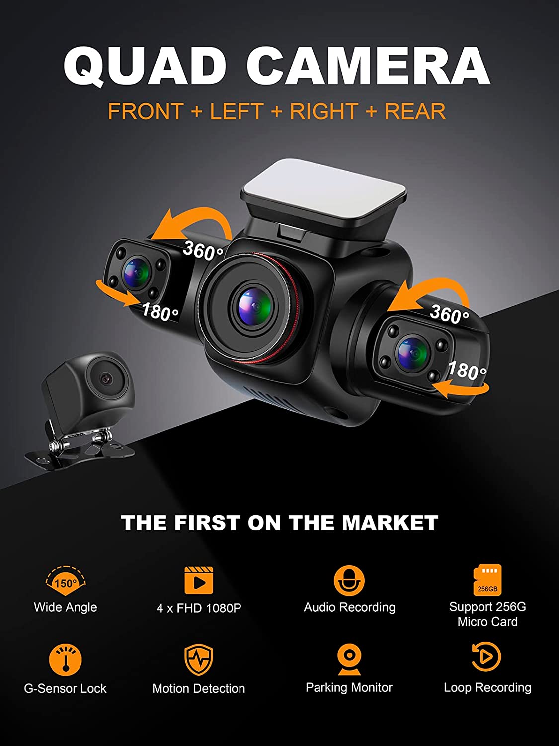 Cámara de salpicadero de 4 can - Dash Cam Night Vision Infrared reseña y precio