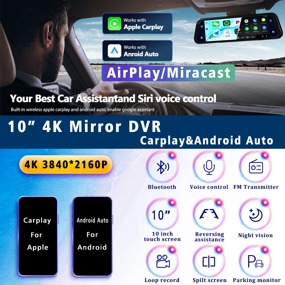Cámara para Auto de 10 Pulgada - Dual Dash Cam With Gps Wifi reseña y precio