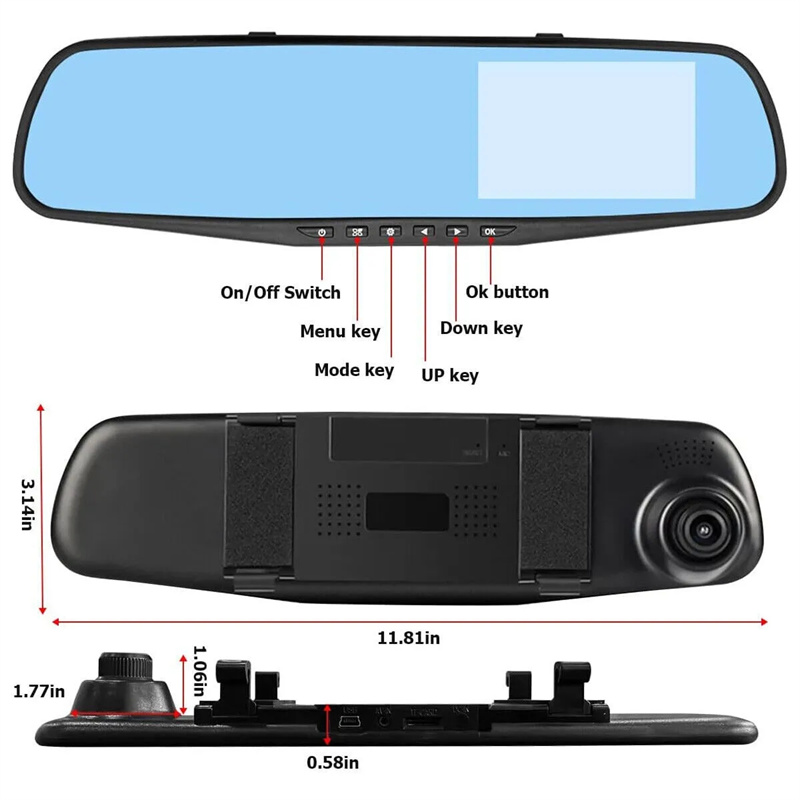 Cámara de salpicadero con dobl - Dash Cam With Parking Monitor reseña y precio